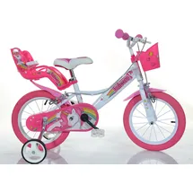 DINO BIKES Unicorn 14 Zoll RH 25 cm weiß/rosa