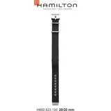 Hamilton Textil Khaki Navy Band-set Nato-schwarz-orange-20/20 H694.823.100 - schwarz