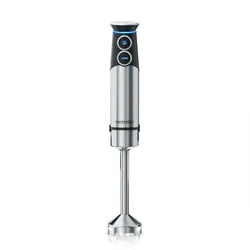 Arendo Stabmixer Edelstahl, elektrischer Pürierstab 1500 Watt, stufenlose Geschwindigkeit, Turbotaste, Rührstab für Babynahrung, Suppe, Smoothie