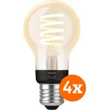 Philips Hue Filamentlampe White Ambiance Standard E27 4er-Pack
