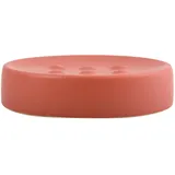 Spirella Seifenschale Steinoptik dekorative Badausstattung Seifenablage Tube Maße: 11 x 11 x 3 cm-Rot matt, Red