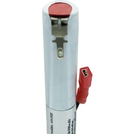 AccuCell Ersatz-Akku ideal passend für den RZB 71107840 Akku für Notleuchten, Notstromleuchten mit 3,6 Volt und 860mAh L1x3 Mignon AA mit Fastonstecker 2,8mm +Pol und 110mm Kabel und Faston-Buchse 2,8mm -Pol
