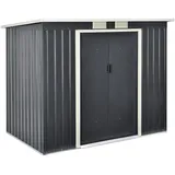 [en.casa] Gartenhaus 2,13 x 1,30 m Dunkelgrau