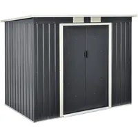 [en.casa] Gartenhaus 2,13 x 1,30 m Dunkelgrau