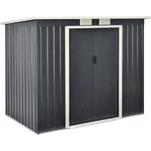 [en.casa] Gartenhaus 2,13 x 1,30 m Dunkelgrau