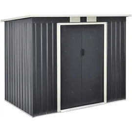 [en.casa] Gartenhaus 2,13 x 1,30 m Dunkelgrau