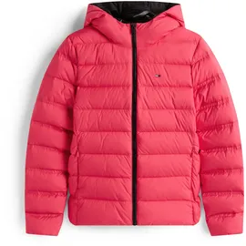 Tommy Hilfiger TOMMY JEANS Damen TJW SLIM HOOD PRNT DOWN JCKT EXT DW0DW21617, Rot, S, Rot (Vintage Cerise), S