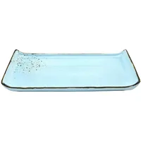 CreaTable 2er-Set CreaTable Platte Nature Collection 16,5x33 cm Steinzeug Blau Hellblau