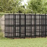 vidaXL Hundezwinger 11,06 m2 Stahl Schwarz