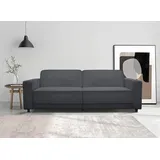 dorel home 3-Sitzer DOREL HOME "ALLIE Schlafsofa 225 cm", grau (anthrazit), B:225cm H:82cm T:84cm, 100% Polyester, Sofas, Bett-Funktion (108/190cm), trendiger Cord o. pflegeleichter Velours