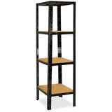 shelfplaza Schwerlastregal Stahl 200x30x30 cm schwarz 4 Böden