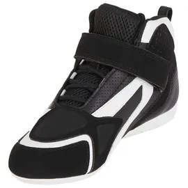 Furygan V4 Vented Motorradschuhe, Atmungsaktiv, verstärkter Malleolus-Schutz, maximale Sicherheit-Komfort und Luftzirkulation, Noir Blanc, 38 EU