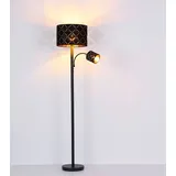 GLOBO Stehleuchte 1x E27 1x E14 Schwarz Gold