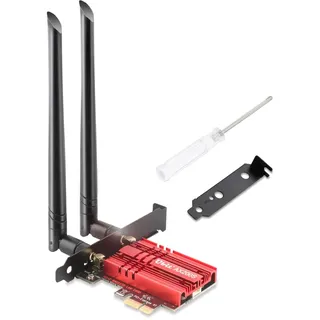 Ubit WLAN Card PCIe WiFi 6 Bluetooth 5.2, AX200 Chip, Max 2974Mbit/s Dual-Band (2.4/5GHz) MU-MIMO, OFDMA, Ultra-Low Latency, netzwerkkarte Supports WIN10/11 64bit