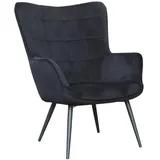 byLIVING Sessel Uta, schwarz 72x97x80 cm, Fsc, erweiterbar (Typenauswahl), Wohnzimmer, Sessel, Polstersessel