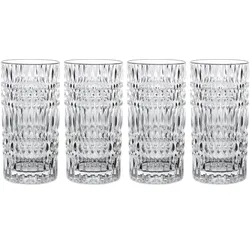 NACHTMANN Serie ETHNO Longdrinkglas 434 ml Set mit 4 Gläsern