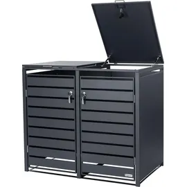 Zelsius Mülltonnenbox 132 x 80 x 117 cm grau