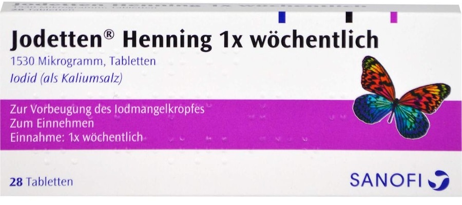 Jodetten Henning 1x wöchentlich Tabletten Mineralstoffe