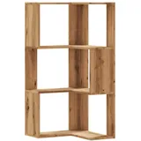 vidaXL Eck-Bücherregal 3 Böden 50 x 50 x 102 cm Braun