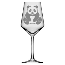 eXODA Weinglas Panda niedlich stilvolles Trinkglas für Weinliebhaber 350 ml