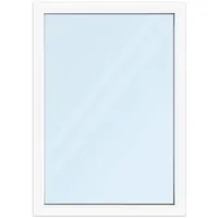 Fenster 100x140 cm, Kunststoff Profil aluplast IDEAL® 4000, Weiß, 1000x1400 mm, einteilig festverglast, 2-fach Verglasung, individuell konfigurieren