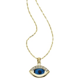 Firetti Kette mit Anhänger »Schmuck Geschenk Gold 333 Halsschmuck Halskette "magisches Auge"«, mit Kristallstein, Zirkonia (synth.),