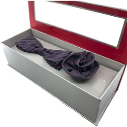Fliege CINQUE, Herren, blau (navy, rot), Seide, gemustert, gestreift, gepunktet, klassisch,modisch, Fliegen, aus Reiner Seide
