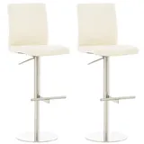 deluke Barhocker DIVER 40 x 49 x 93 cm Creme/Silber