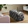 Jahnke Hockerbank WEB ART L Samt 118 x 43 x 50 cm Grau