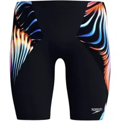 SPEEDO Badehose Mens Digital V-Cut Jammer, Lava Blur - Speedo Black, 4