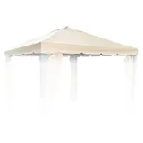 BURI Pavillon Pavillion Ersatzdach Natur für 3x3 Pavillon Pavillondach Partyzelt beige