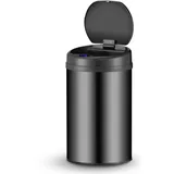 Juskys Runder Mülleimer 30 l Schwarz