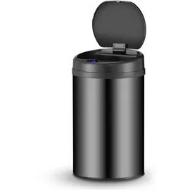 Juskys Runder Mülleimer 30 l Schwarz