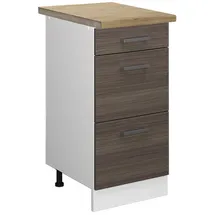 Vicco Schubladenschrank R-Line 40 x 60 x 81,5 cm Grau/Weiß