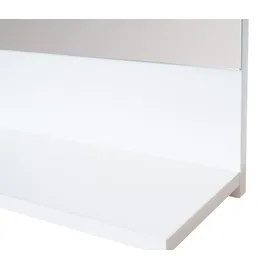 Mendler Wandspiegel mit Ablage HWC-B19, Badspiegel Badezimmer, hochglanz 75x60cm ~ weiß