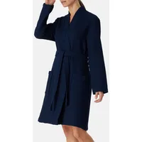 SCHIESSER Damen Bade-und Saunamantel-Waffel Pique Bademantel dunkelblau_178411, M
