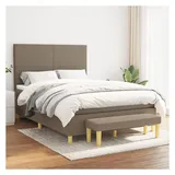 vidaXL Boxspringbett 140 x 200 cm Taupe