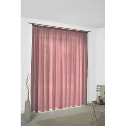Vorhang WIRTH "Sunday", rot, B:142cm H:205cm, Baumwolle, Polyester, Gardinen, nach Maß