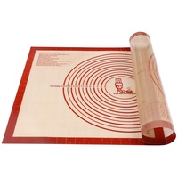 Super kitchen Antihafte Rutschfeste Backunterlage/Backmatte Silikon Groß 71x51cm Ausrollmatte
