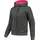 Rusty Stitches Wendy Damen Zip Hoodie, grau-pink,