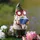 MARELIDA LED Solar Gartenzwerg BÜCHERWURM Gartenfigur Gartendeko Solarleuchte Solarfigur