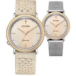 Citizen Uhren-Set inkl. Wechselarmband Elegant Eco-Drive EM1006-40A - bicolor