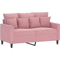 vidaXL 2-Sitzer-Sofa Rosa 120 cm Samt