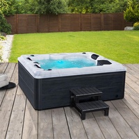 Outdoor Whirlpool mit Heizung Licht Ozon Aluminium Hot Tub für 3 Personen Pool ⚡