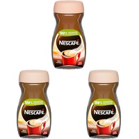NESCAFE NESCAFÉ CLASSIC Crema, löslicher Bohnenkaffee aus mitteldunkel gerösteten Kaffeebohnen, kräftiger Instant-Kaffee mit samtiger Crema, koffeinhaltig, 3er Pack, 200g
