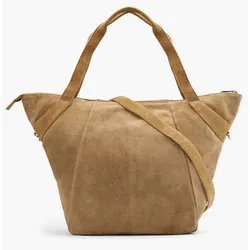 Leder Shopper - Damen - sand - one size