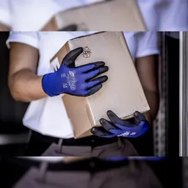 Nitras Skin Gr.9 blau/schwarz EN 388 PSA II