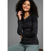 KangaROOS 2-in-1-Langarmshirt Langarm, bedruckt und gemustert, für die Freizeit, aus Baumwolle, Gr. 32/34, schwarz, , 76462541-32