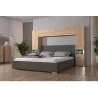 ROYAL24_MARKT Schlafzimmer-Set - Bett mit Panama Schränken, (Komplett Set, 7-St., Premium - Panama 12), Eine Kombination aus Qualität – für vollen Komfort.