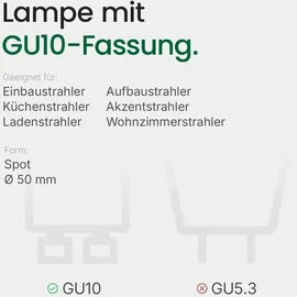Spectrum LED-Leuchtmittel 6W GU10 450 lm neutralweiß 1 St.